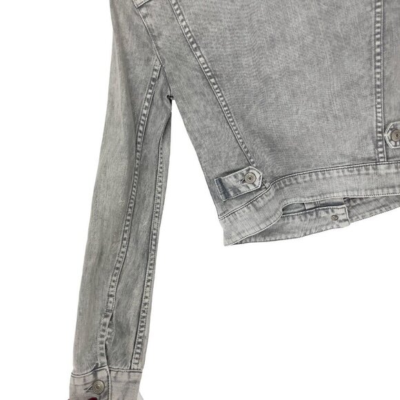 VINCE Cropped Washed Jean Coat Jacket Luxury Contemporary sz XS - Picture 3 of 6